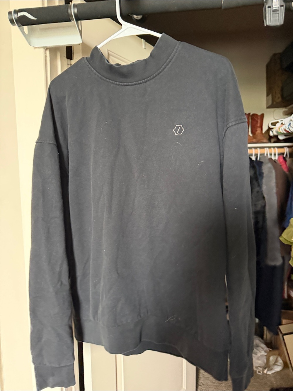 Men's Black Mock Neck Sweater